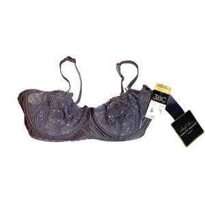 Marilyn Monroe Intimates Gray Lace Underwire Bra Women’s Size 38C NWT